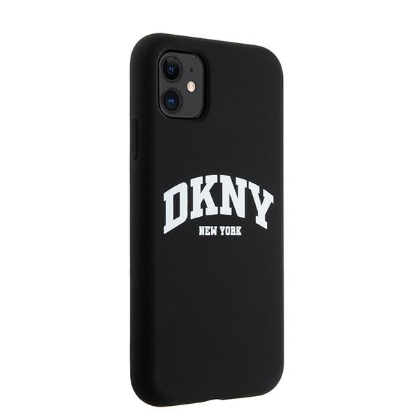 DKNY neste silikoni valkoinen painettu logo MagSafe tapauksessa iPhone 11/Xr - musta