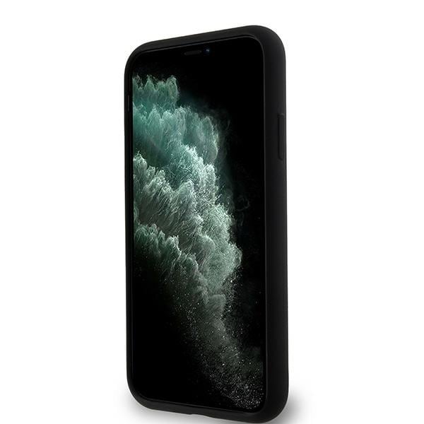 DKNY neste silikoni valkoinen painettu logo MagSafe tapauksessa iPhone 11/Xr - musta