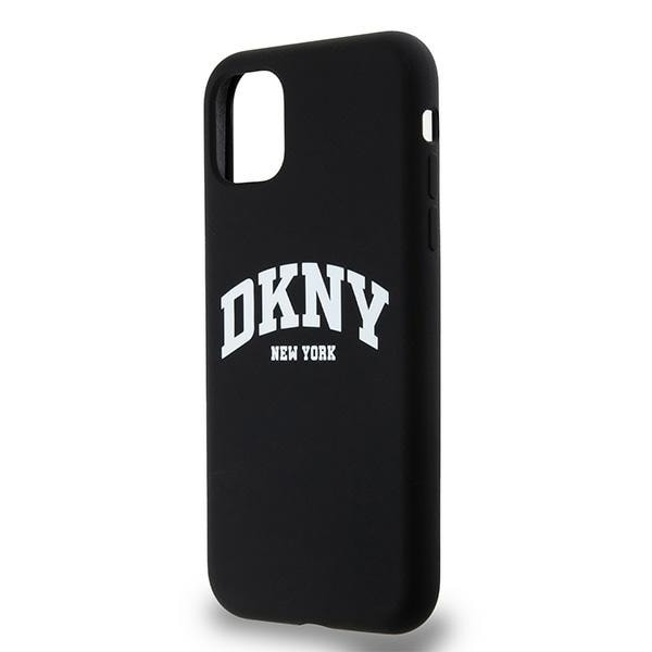 DKNY neste silikoni valkoinen painettu logo MagSafe tapauksessa iPhone 11/Xr - musta