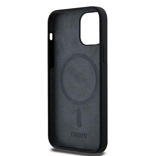 DKNY Liquid Silikoni Valkoinen painettu logo MagSafe kotelo iPhone 12/12 Pro - musta