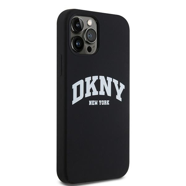DKNY Liquid Silikoni Valkoinen painettu logo MagSafe kotelo iPhone 12/12 Pro - musta