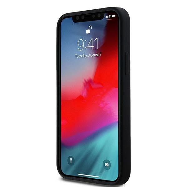 DKNY Liquid Silikoni Valkoinen painettu logo MagSafe kotelo iPhone 12/12 Pro - musta