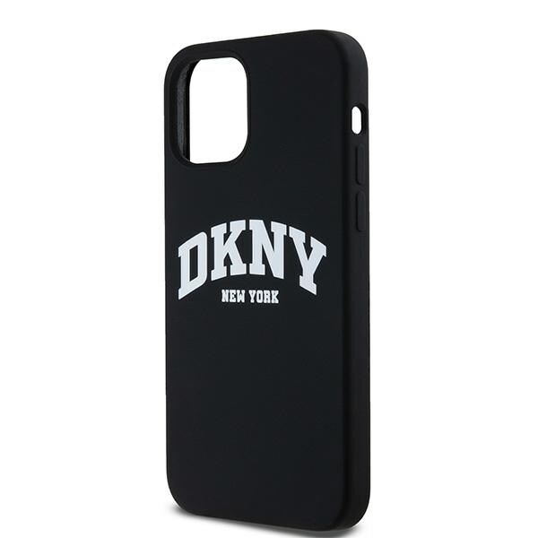 DKNY Liquid Silikoni Valkoinen painettu logo MagSafe kotelo iPhone 12/12 Pro - musta