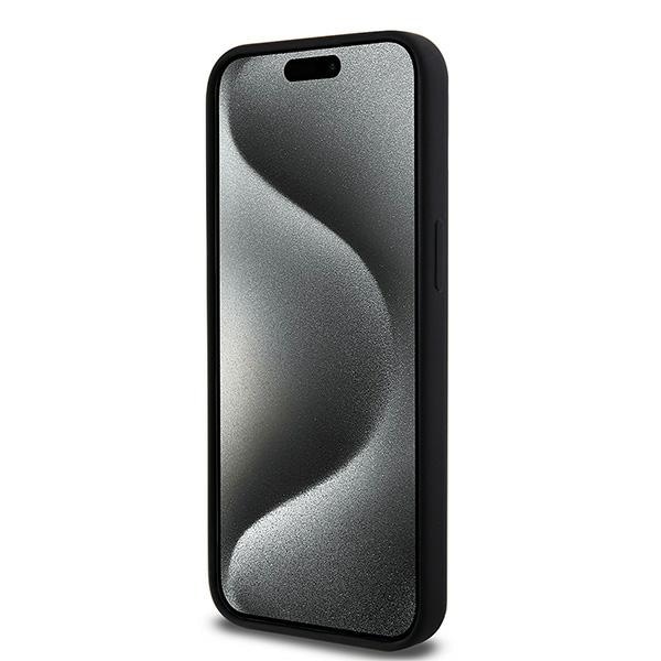 DKNY Liquid Silicone Valkoinen painettu logo MagSafe iPhone 13 Pro Max Case - Musta