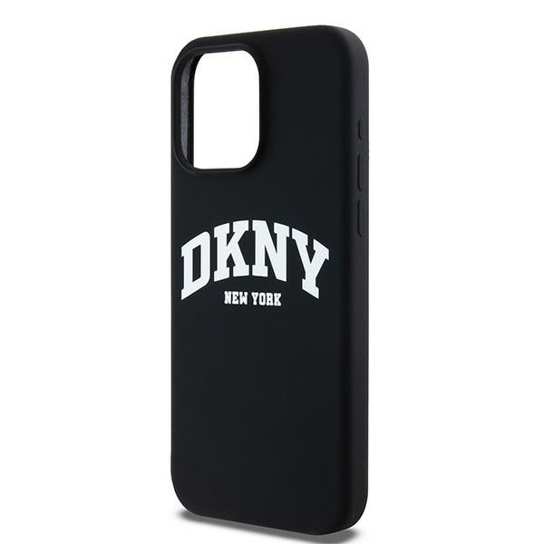 DKNY Liquid Silicone Valkoinen painettu logo MagSafe iPhone 13 Pro Max Case - Musta