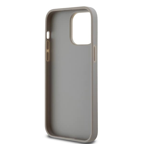 DKNY Nahka Mono Stripe & Metal Logo tapauksessa iPhone 14 Pro - beige