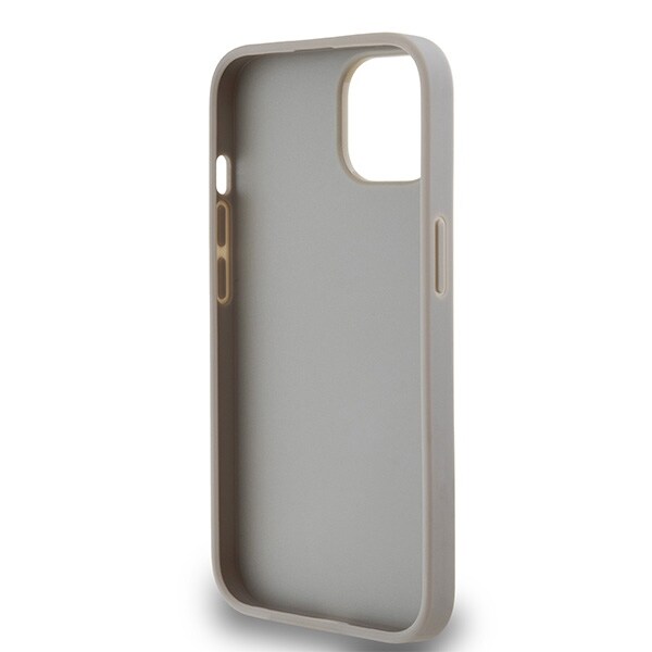 DKNY Nahka Mono Stripe & Metal Logo tapauksessa iPhone 15 / 14 / 13 - beige