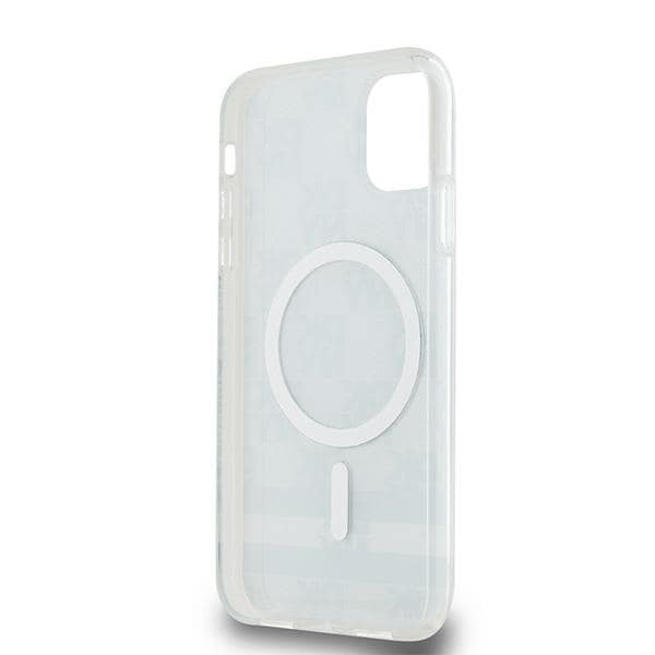 DKNY IML Checkered Mono Pattern & painettu raidat MagSafe tapauksessa iPhone 11 / Xr - musta