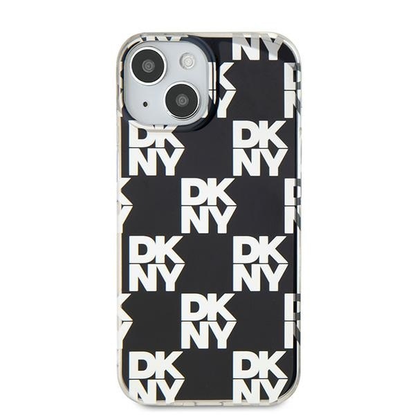 DKNY IML Checkered Mono Pattern tapauksessa iPhone 15 / 14 / 13 - musta