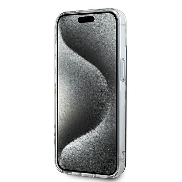 DKNY IML Checkered Mono Pattern tapauksessa iPhone 15 / 14 / 13 - musta