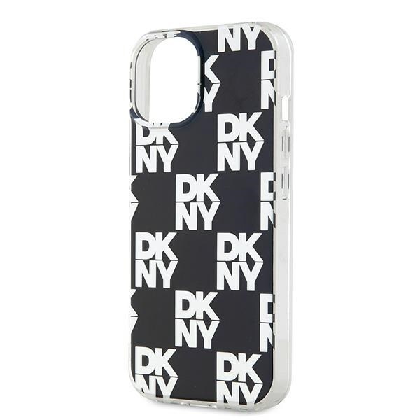 DKNY IML Checkered Mono Pattern tapauksessa iPhone 15 / 14 / 13 - musta