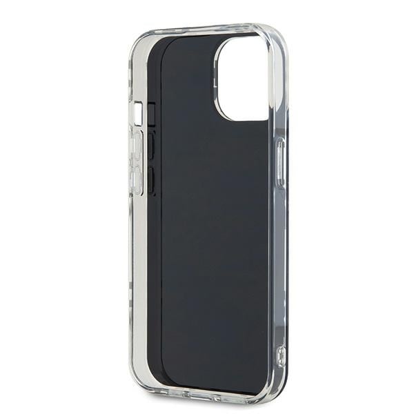 DKNY IML Checkered Mono Pattern tapauksessa iPhone 15 / 14 / 13 - musta