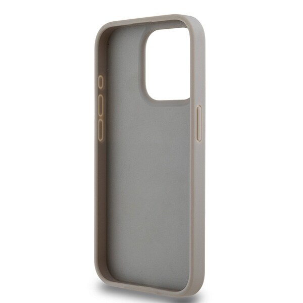 DKNY Nahka Mono Stripe & Metal Logo tapauksessa iPhone 15 Pro Max - beige