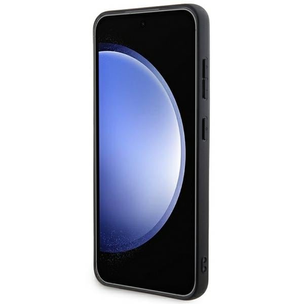 DKNY Nahka Mono Stripe & Metal Logo tapauksessa Samsung Galaxy S24 - musta
