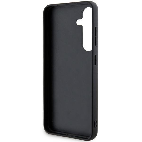 DKNY Nahka Mono Stripe & Metal Logo tapauksessa Samsung Galaxy S24 - musta