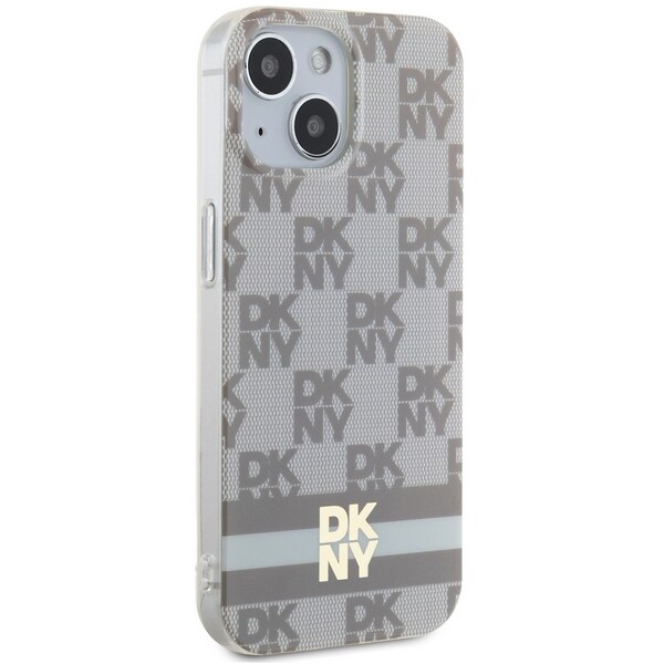 DKNY Checkered Mono Pattern MagSafe Case for iPhone 15/14/13 - Beige