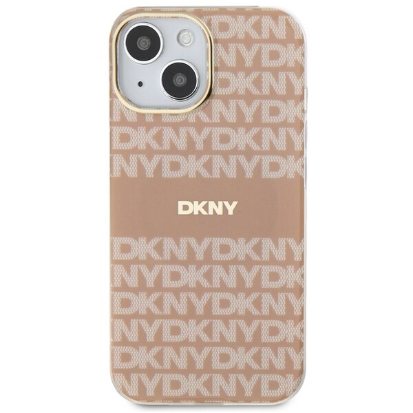 DKNY IML Mono & Stripe MagSafe tapauksessa iPhone 15 / 14 / 13 - vaaleanpunainen