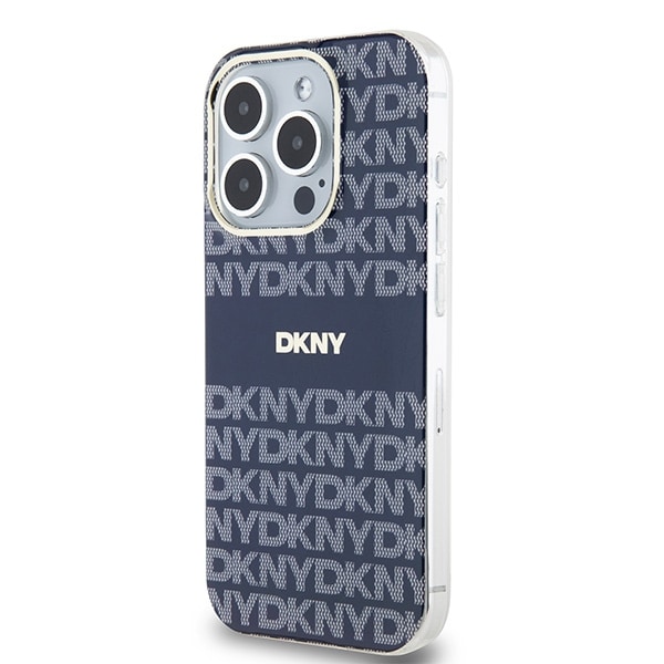 DKNY IML Mono & Stripe MagSafe kotelo iPhone 15 Pro Maxille - sininen