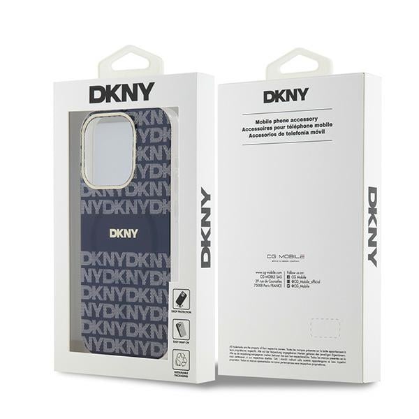 DKNY IML Mono & Stripe MagSafe kotelo iPhone 15 Pro Maxille - sininen