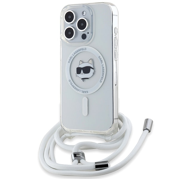Karl Lagerfeld IML Choupette Head & Cord MagSafe kotelo iPhone 15 Pro - läpinäkyvä - läpinäkyvä