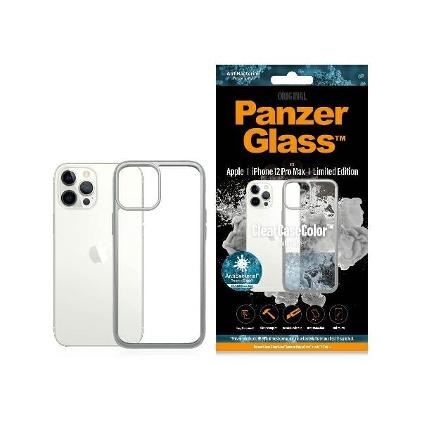 PanzerGlass ClearCase-kotelo iPhone 12 Pro Maxille - läpinäkyvä ja hopea