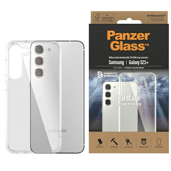 PanzerGlass ClearCase-kotelo Samsung Galaxy S23+ - läpinäkyvä - läpinäkyvä