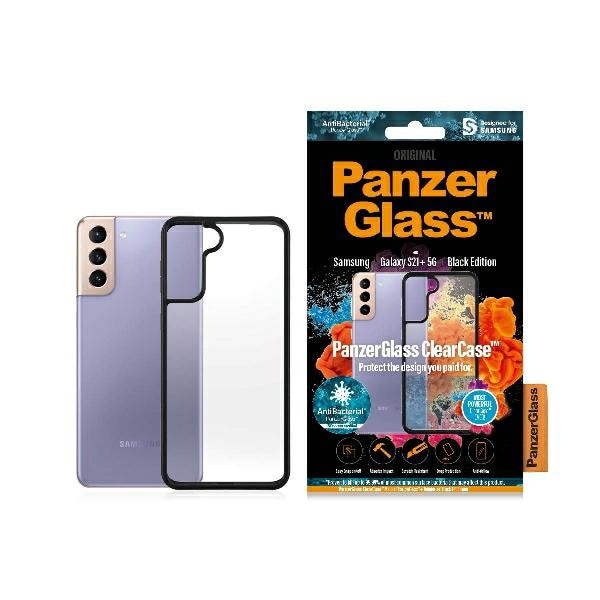 PanzerGlass ClearCase-kotelo Samsung Galaxy S21+ - läpinäkyvä ja musta