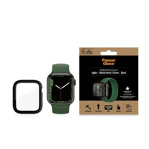 PanzerGlass Täysrunkoinen kotelo Apple Watch 7 41mm:lle - musta