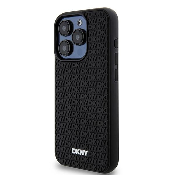 DKNY 3D kumi toisto kuvio tapauksessa iPhone 15 Pro - musta