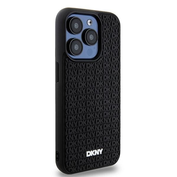 DKNY 3D kumi toisto kuvio tapauksessa iPhone 15 Pro - musta