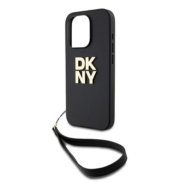 DKNY Rannehihna Stock Logo tapauksessa iPhone 15 Pro - musta