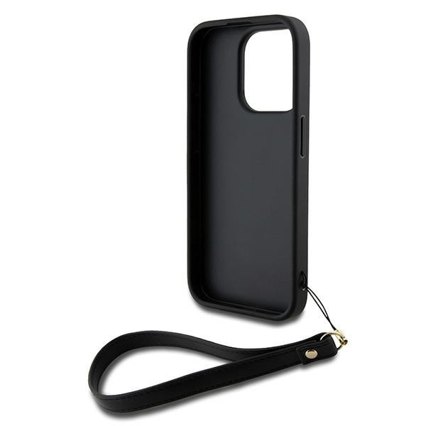 DKNY Rannehihna Stock Logo tapauksessa iPhone 15 Pro - musta