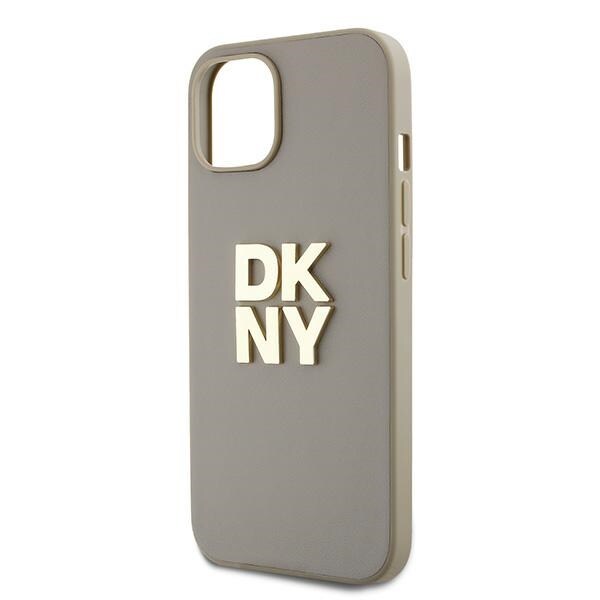 DKNY rannehihna Stock Logo tapauksessa iPhone 15 Plus - beige