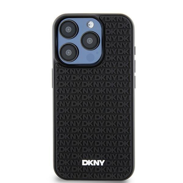 DKNY 3D kumi toisto kuvio tapauksessa iPhone 15 Pro Max - musta