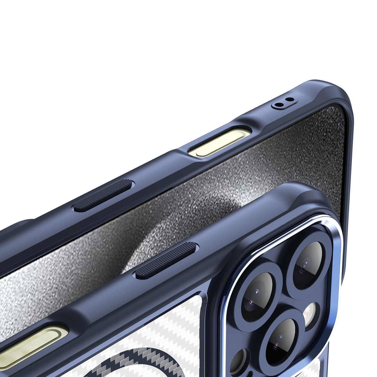 Leading Series MagSafe silikonikotelo iPhone 16 Pro:lle - sininen