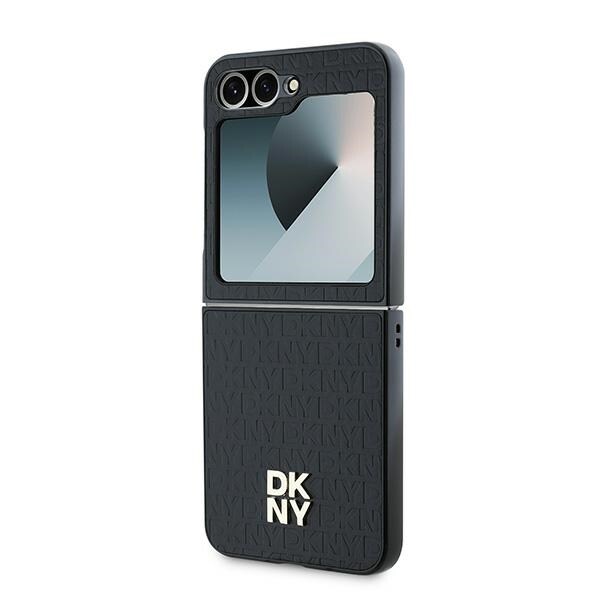 DKNY Toista kuvio Stack Logo Kotelo Samsung Galaxy Z Flip6 - musta
