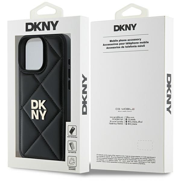 DKNY tikattu pino logo iPhone 16 Pro Case - musta