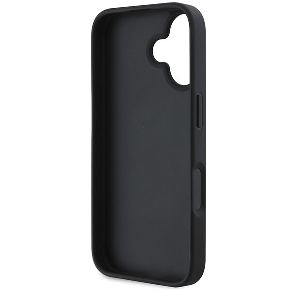 DKNY Checkered Pattern & Printed Stripes iPhone 16 Case - Musta
