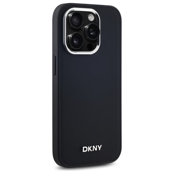 DKNY Plain Logo MagSafe iPhone 14 Pro Case - Musta