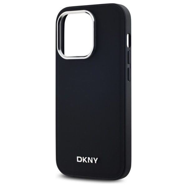 DKNY Plain Logo MagSafe iPhone 14 Pro Case - Musta