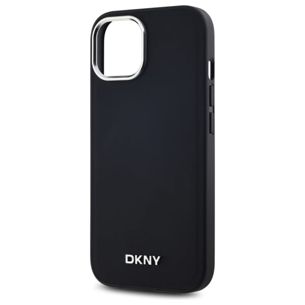 DKNY Plain Logo MagSafe iPhone 14 Kotelo - Musta