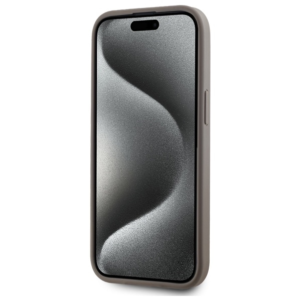 DKNY Nahka Checkered Mono Pattern MagSafe iPhone 15 Plus Case - Beige