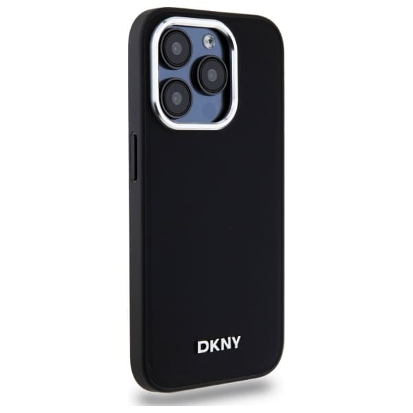 DKNY Plain Logo MagSafe iPhone 15 Pro Max Case - Musta