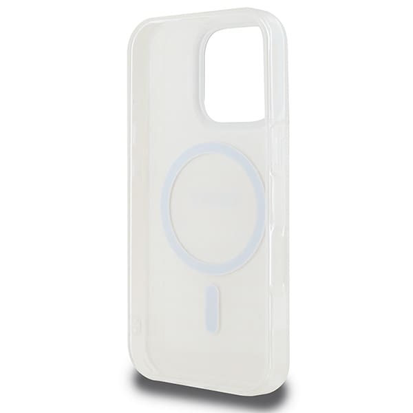 DKNY Repeat Texture Pattern & Stripe MagSafe iPhone 16 Pro Case - vaaleanpunainen