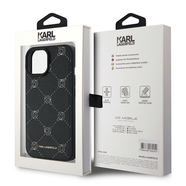 Karl Lagerfeld Karl Head MagSafe kotelo iPhone 15 Plus - Musta
