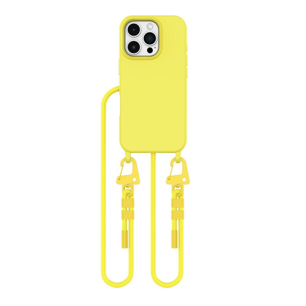 Tech-Protect MagNecklace MagSafe-kotelo, jossa on kaulanauha iPhone 16 Pro Maxille - keltainen