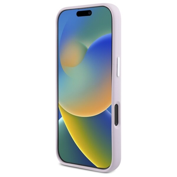 DKNY neste silikoni pieni metalli logo MagSafe iPhone 16 Pro Max tapauksessa - vaaleanpunainen