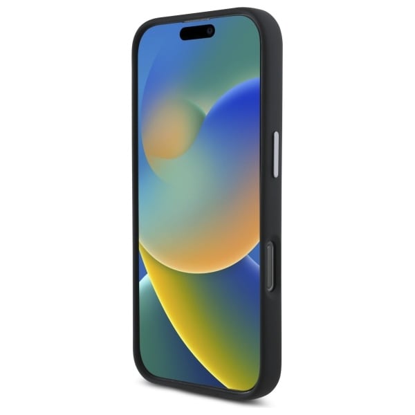 DKNY neste silikoni metalli logo iPhone 16 Pro Case - musta