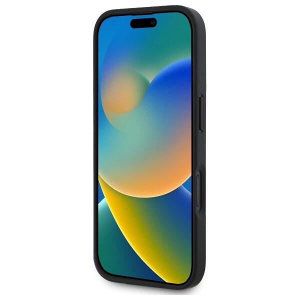 DKNY Tekstuuri kuvio Tonal Stripe iPhone 16 Kotelo - Musta