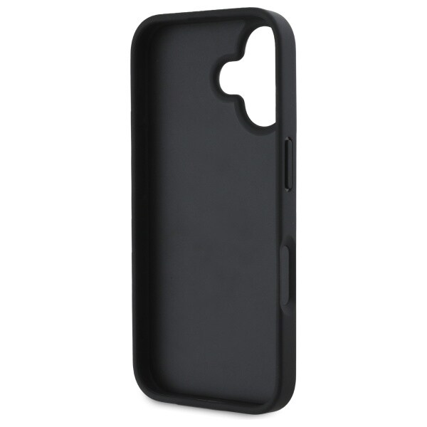 DKNY Tekstuuri kuvio Tonal Stripe iPhone 16 Kotelo - Musta